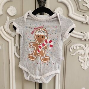 Peter Alexander Baby Unisex Gingerbread Candy Cane Bodysuit Size 000/ 3-6 Months